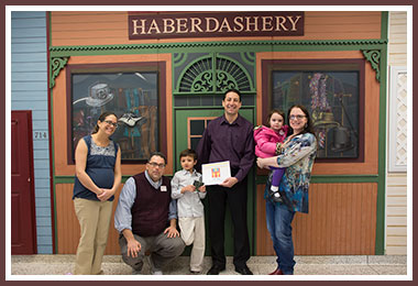 Alex with his parents and Tom, Tally, and Jen Straw